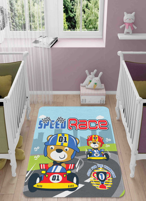 Tappeto per bambini Race 1026 Multicolore (1)