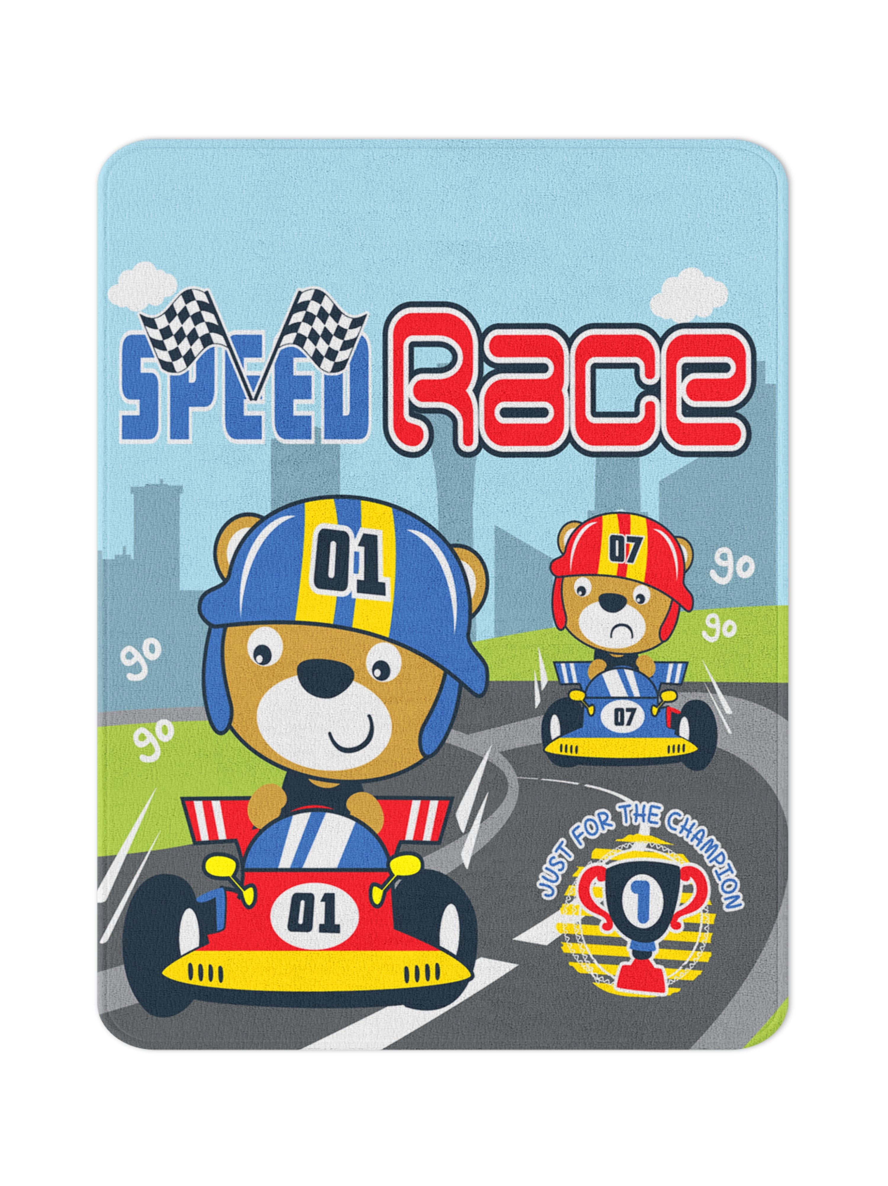 Tappeto per bambini Race 1026 Multicolore (2)