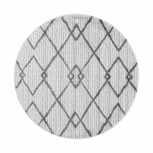 Tappeto Pisa 4701 Round Boho Design Crema & AYYTPCH-PISA4701CREAM-ROUND