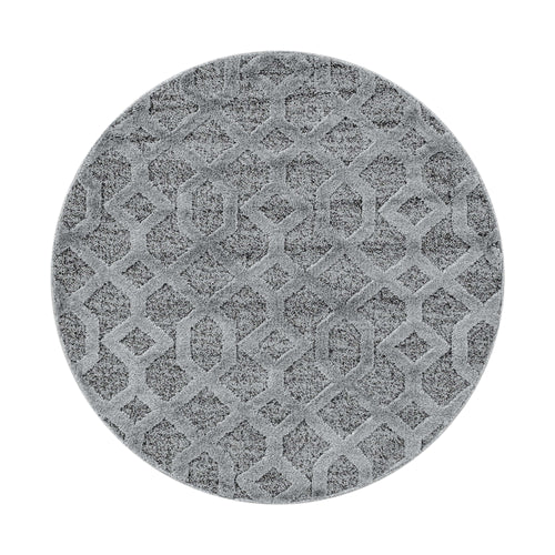 Tappeto Pisa 4702 Round Geometric Grigio & AYYTPCH-PISA4702GREY-ROUND & AYYTPCH-PISA4702GREY-ROUND