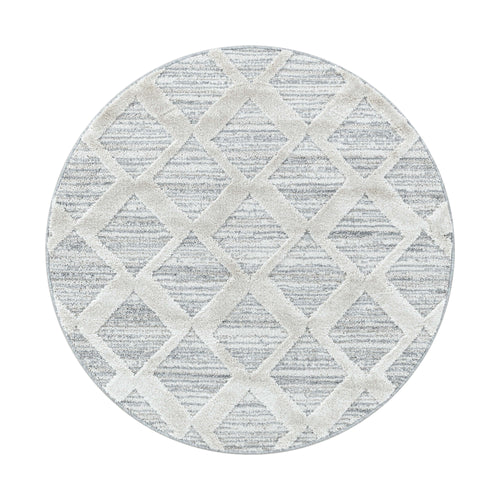 Tappeto Pisa 4703 Round Boho Design Grigio & AYYTPCH-PISA4703GREY-ROUND