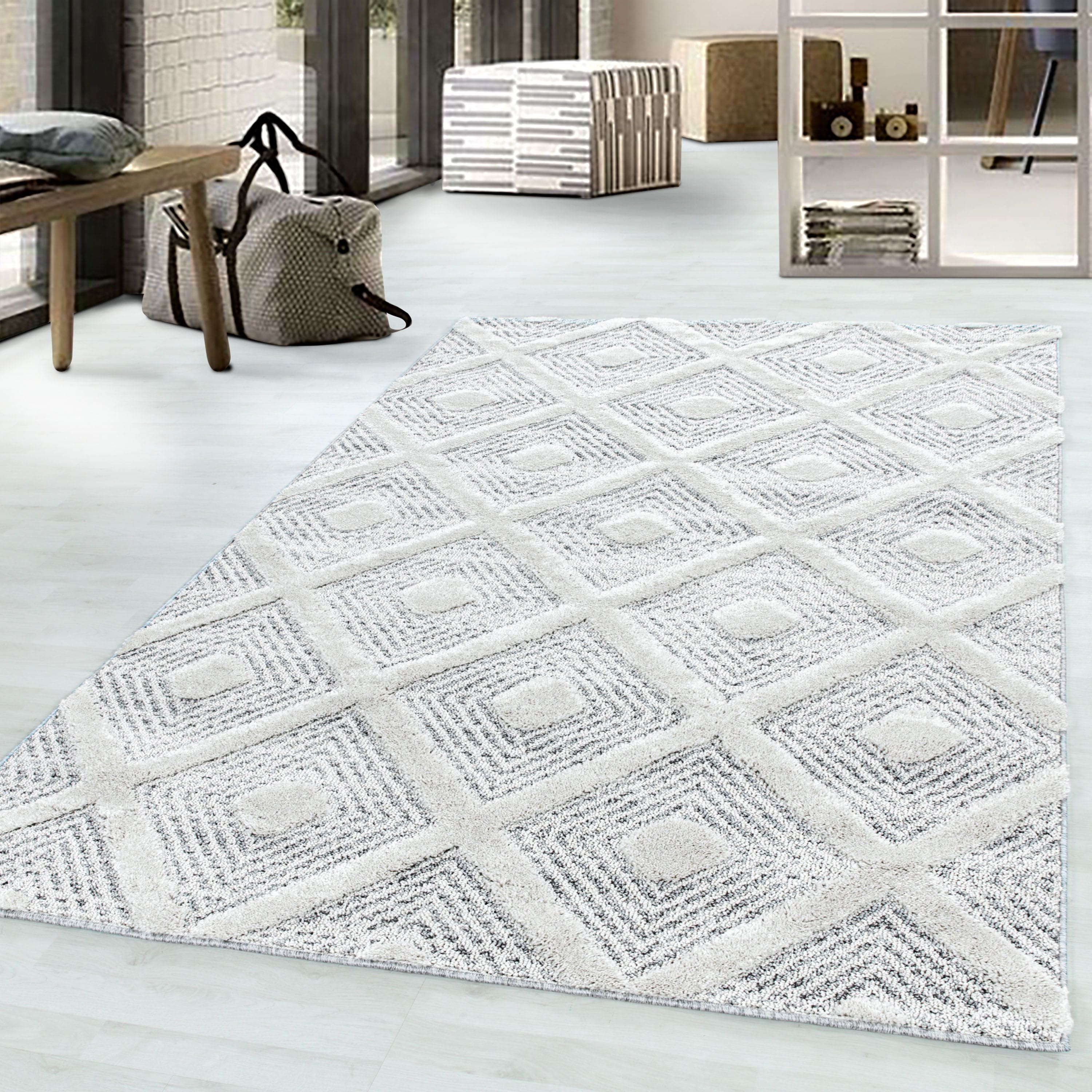 Tappeto Pisa 4707 Geometric Grigio (1)
