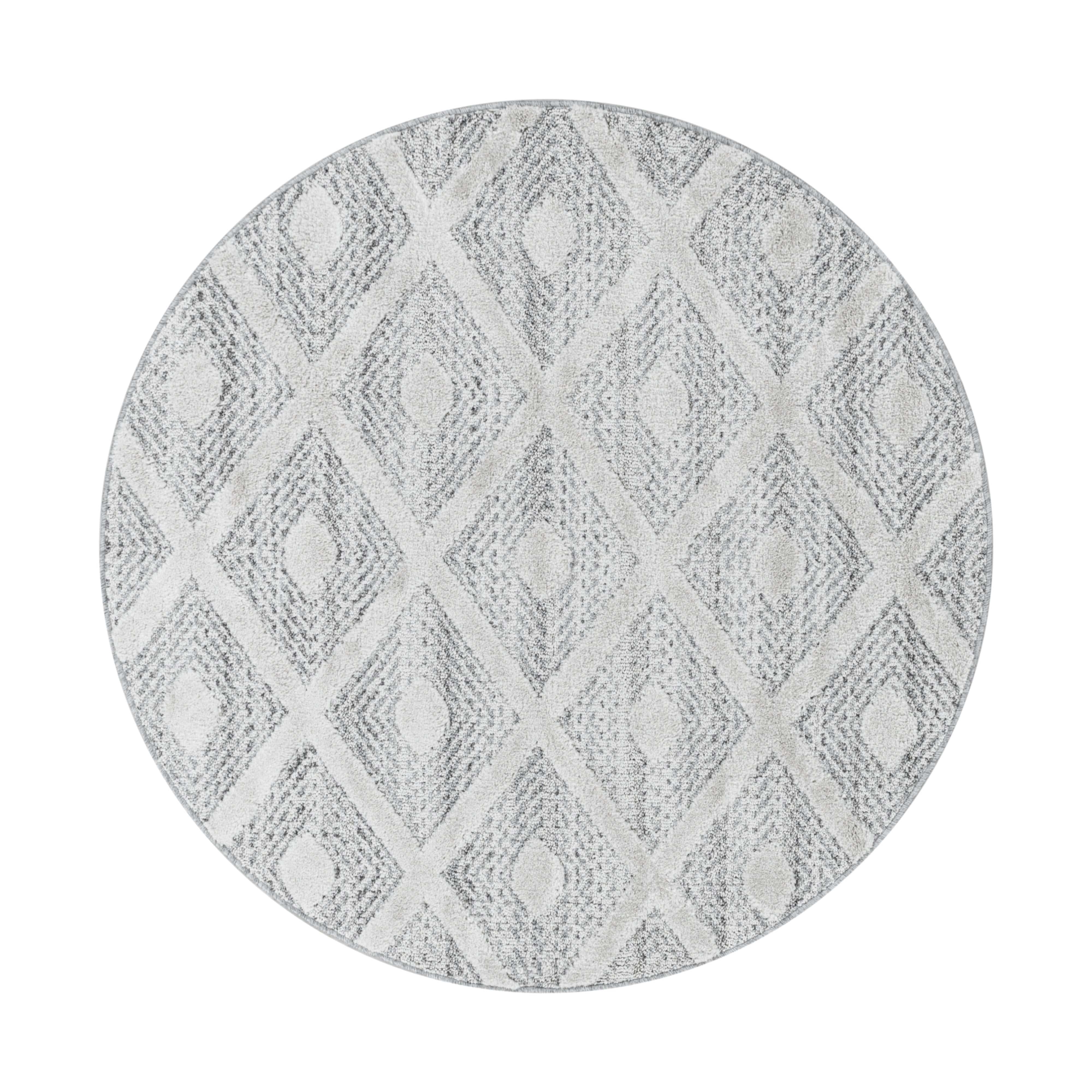 Tappeto Pisa 4707 Round Geometric Grigio & AYYTPCH-PISA4707GREY-ROUND & AYYTPCH-PISA4707GREY-ROUND