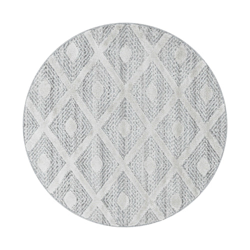 Tappeto Pisa 4707 Round Geometric Grigio & AYYTPCH-PISA4707GREY-ROUND & AYYTPCH-PISA4707GREY-ROUND