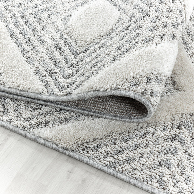 Tappeto Pisa 4707 Round Geometric Grigio (2)