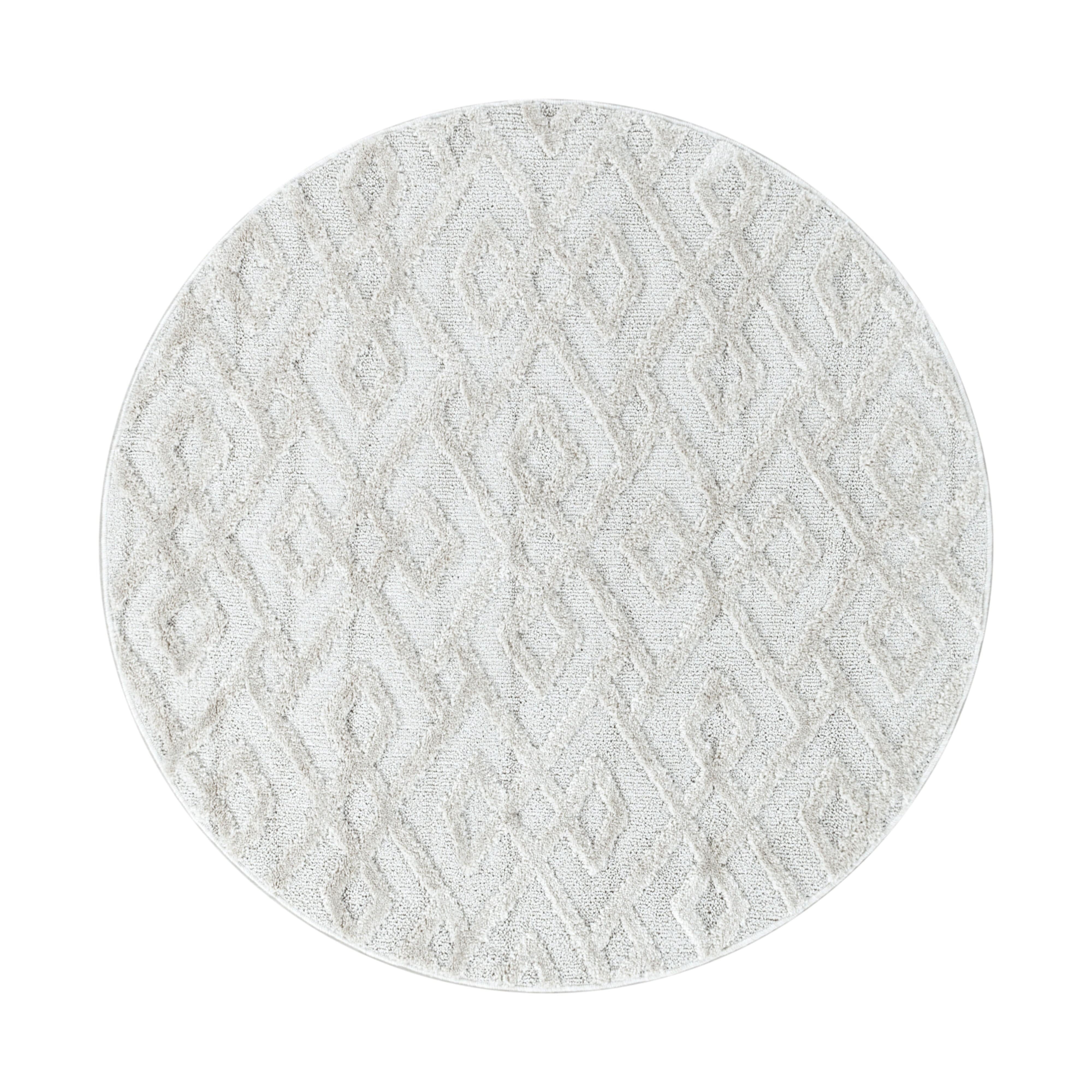 Tappeto Pisa 4708 Round Geometric Crema & AYYTPCH-PISA4708CREAM-ROUND & AYYTPCH-PISA4708CREAM-ROUND