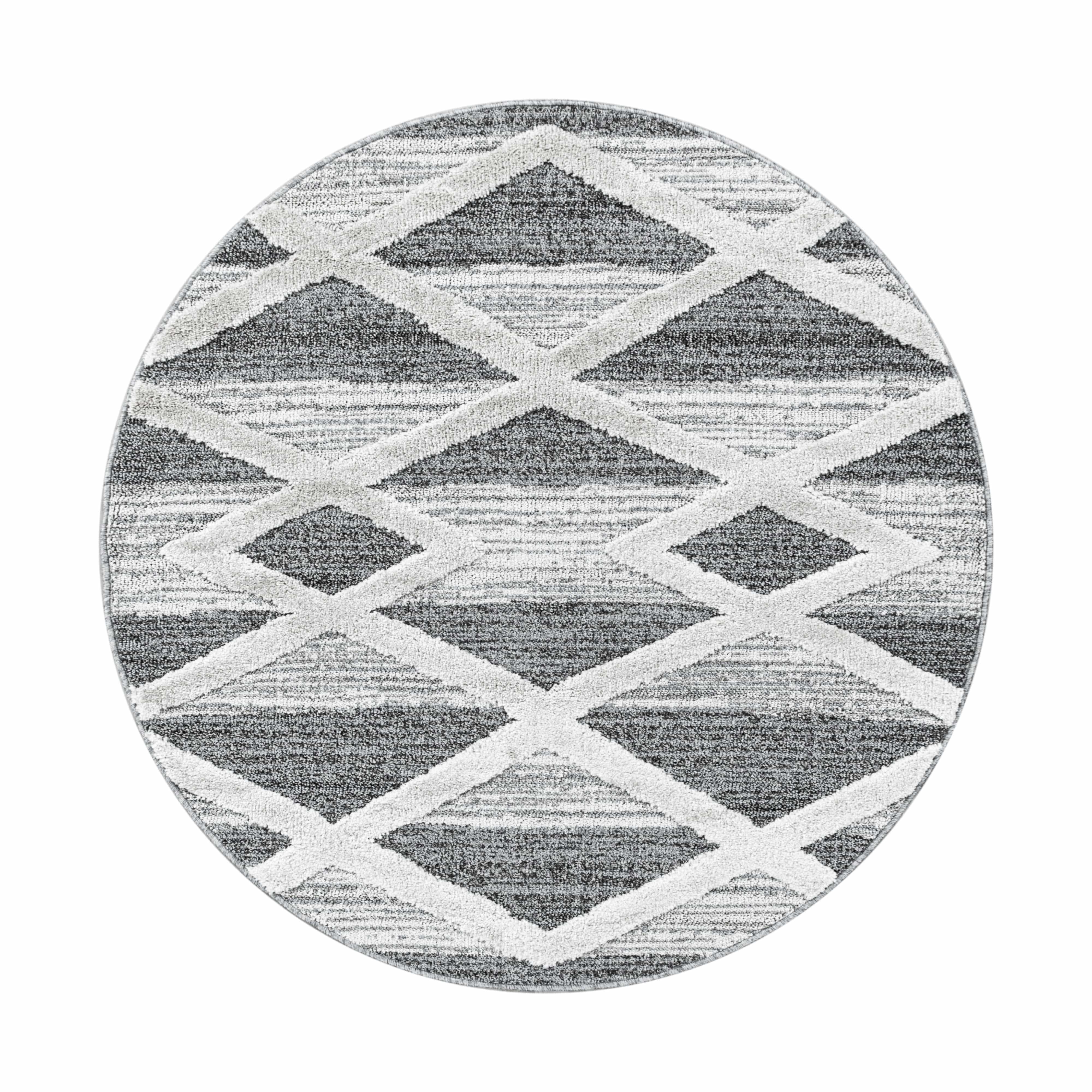 Tappeto Pisa 4709 Round Geometric Grigio & AYYTPCH-PISA4709GREY-ROUND & AYYTPCH-PISA4709GREY-ROUND