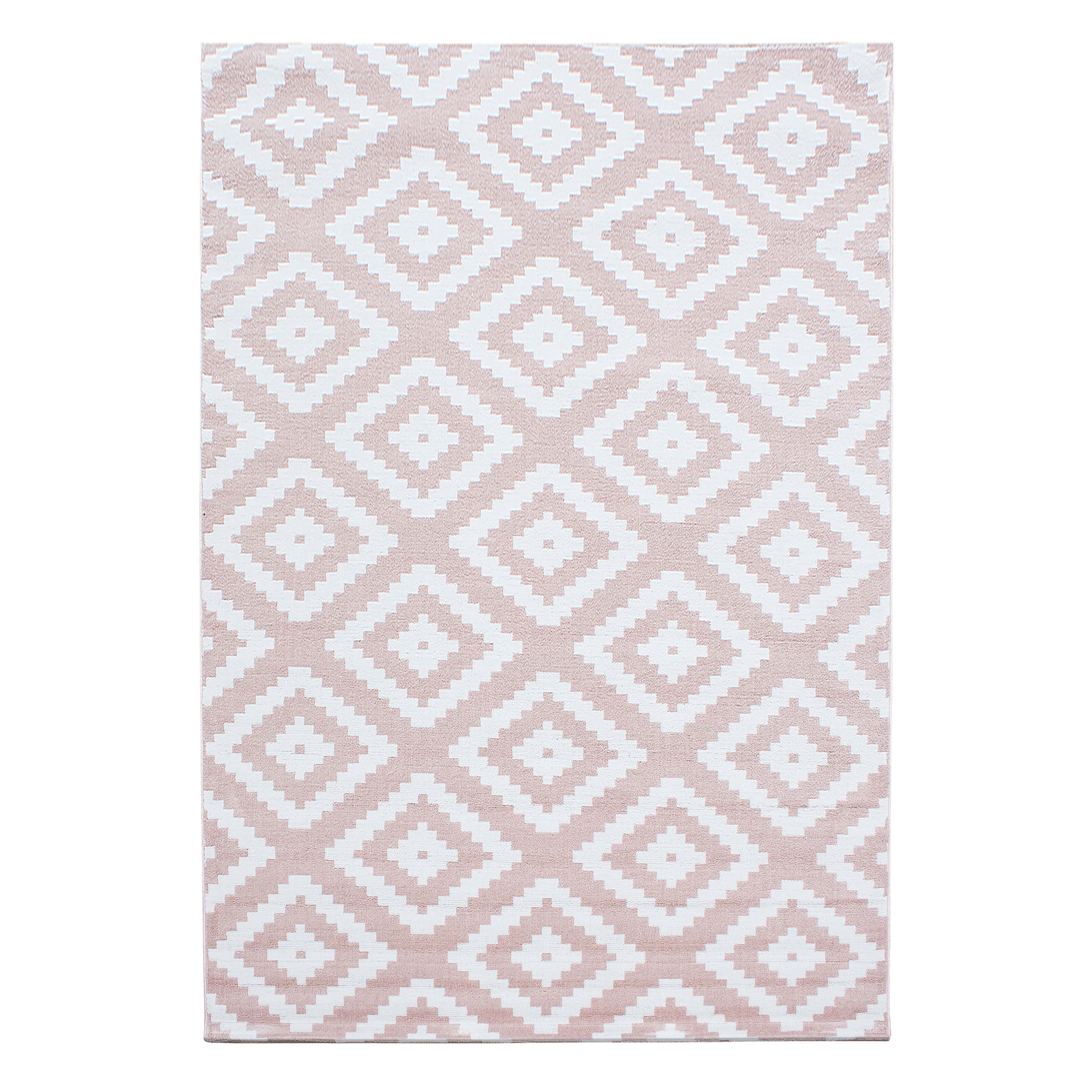 Ayyildiz Teppiche Tappeto Plus 8005 Geometric Rosa