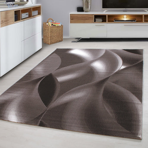 Ayyildiz Teppiche Tappeto Plus 8008 Abstract Waves Marrone