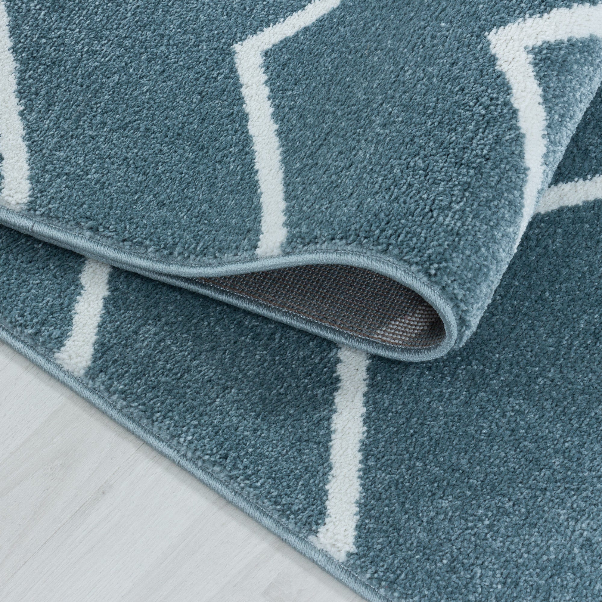 Tappeto Rio 4602 Chevron Design Blu (4)