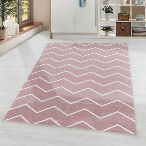 Tappeto Rio 4602 Chevron Design Rosa (1)