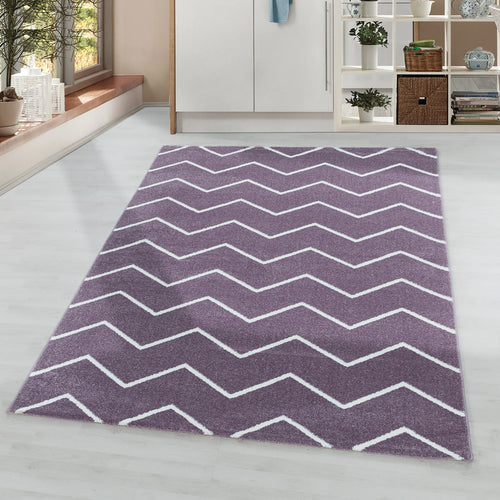 Tappeto Rio 4602 Chevron Design Violetto (1)