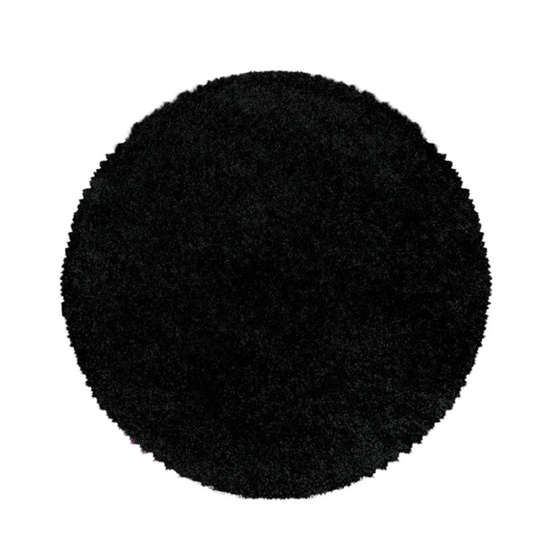 Tappeto Sydney 3000 Round Unicolor Nero & AYYTPCH-SYDNEY3000BLACK-ROUND