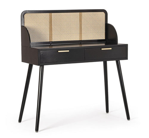 Bizzotto Tavolino consolle con 2 cassetti Josine Nero