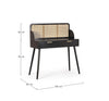 Bizzotto Tavolino consolle con 2 cassetti Josine Nero