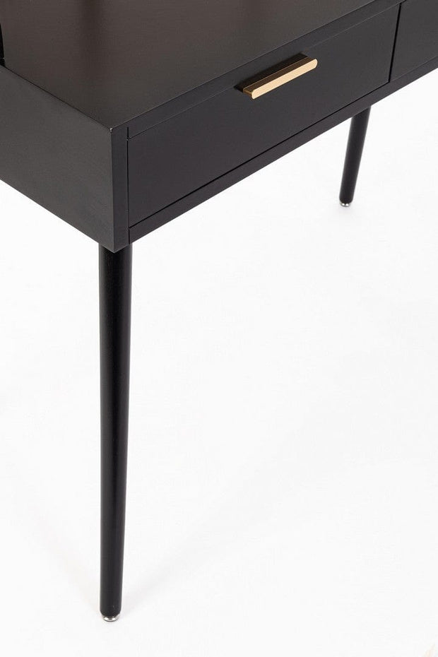 Bizzotto Tavolino consolle con 2 cassetti Josine Nero