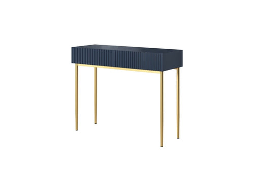 Tavolino consolle con 2 cassetti Nicole 100-2SZ Oro (1)