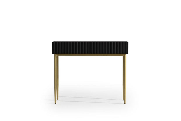Tavolino consolle con 2 cassetti Nicole 100-2SZ Oro (10)
