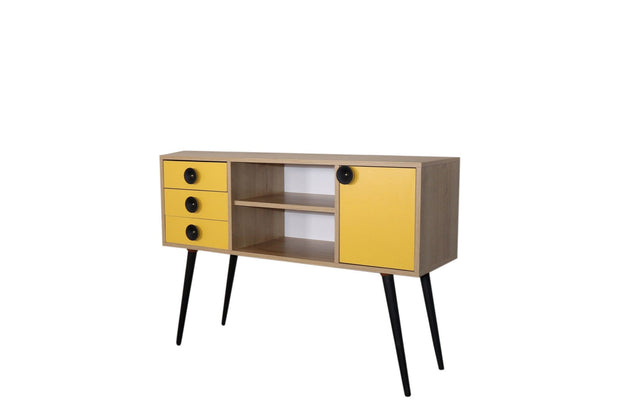 Tavolino consolle con 3 cassetti e 1 anta Havana Quercia (5)