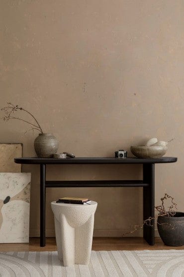 Bizzotto Tavolino consolle Empire Oval Nero