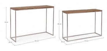 Bizzotto Tavolino consolle Rafter Naturale
