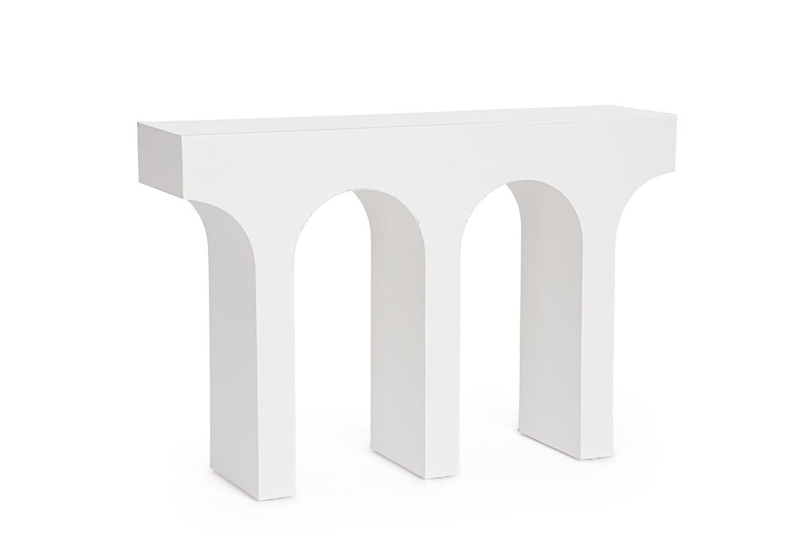 Bizzotto Tavolino consolle Rhome Shaped Bianco