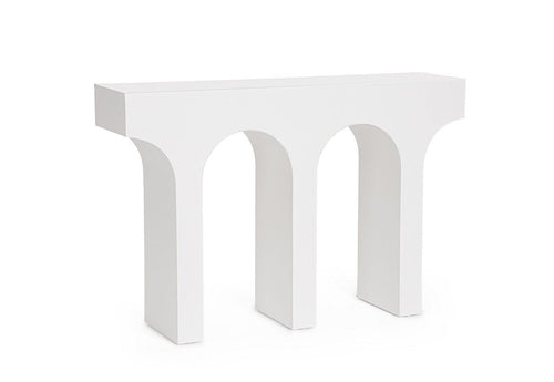 Bizzotto Tavolino consolle Rhome Shaped Bianco