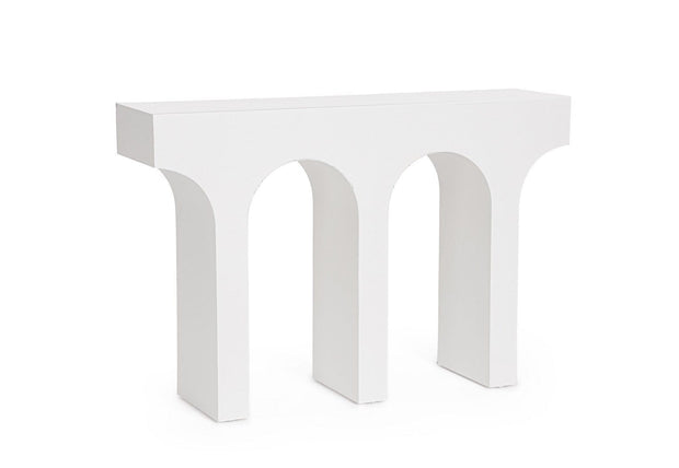 Bizzotto Tavolino consolle Rhome Shaped Bianco