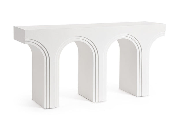 Bizzotto Tavolino consolle Rhome Twin Shaped Bianco
