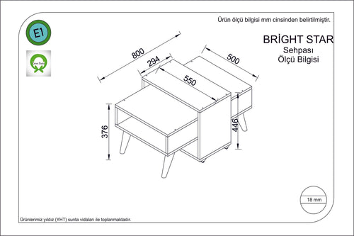 Tavolino da caffè Brightt Grigio (1)