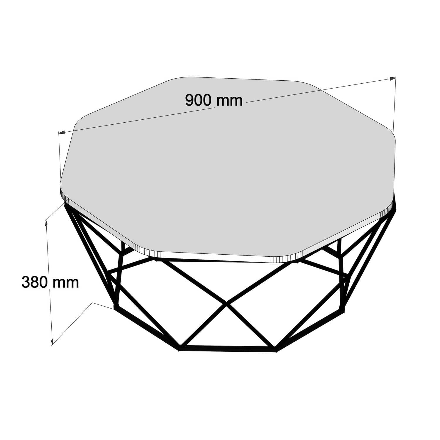 Tavolino da caffè Diamond Bianco (3)
