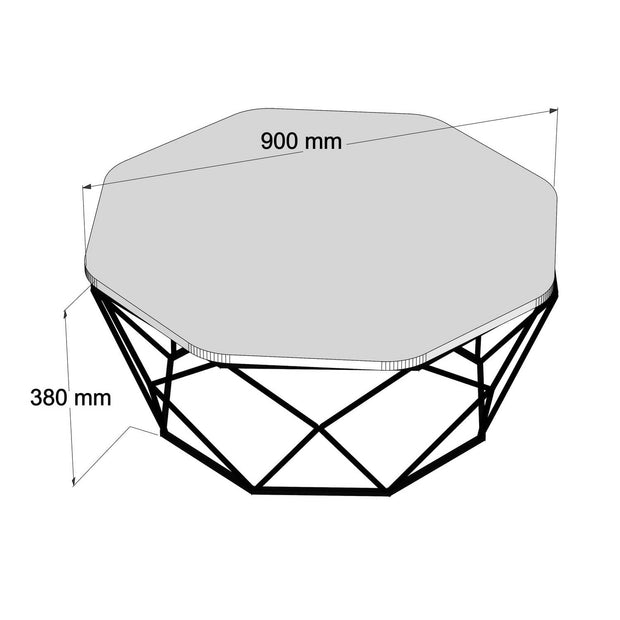 Tavolino da caffè Diamond Bianco (3)