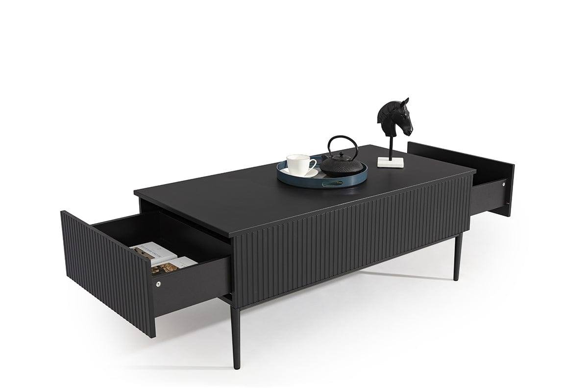 Tavolino da caffè Nicole 120-2SZ Nero (10) & BGRTPL-NICOLE-LAWA-120-2SZ-CZARNY