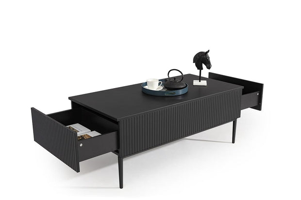 Tavolino da caffè Nicole 120-2SZ Nero (10) & BGRTPL-NICOLE-LAWA-120-2SZ-CZARNY