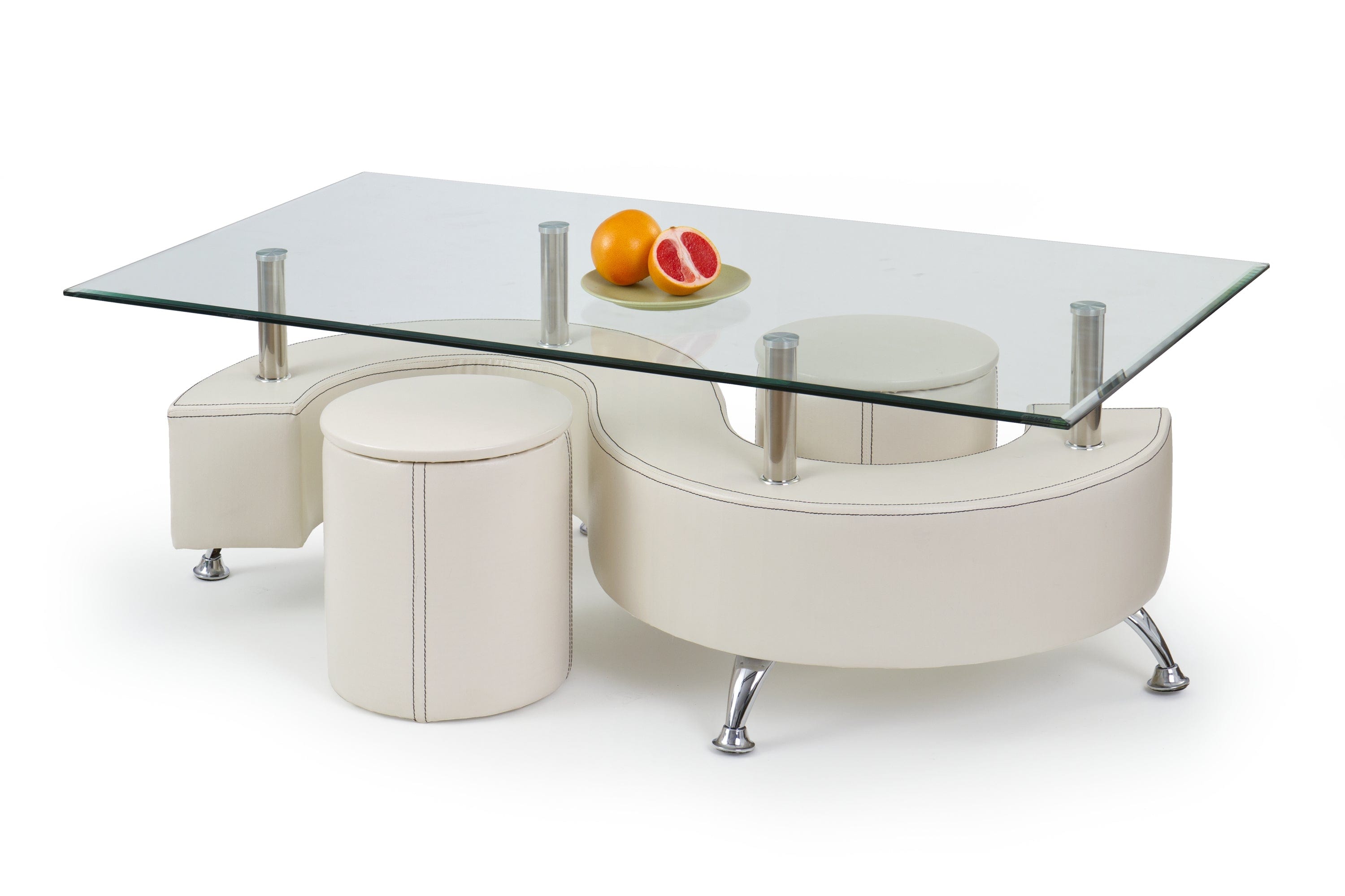 Tavolino da caffè Nina 3 Bianco