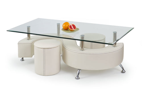 Tavolino da caffè Nina 3 Bianco