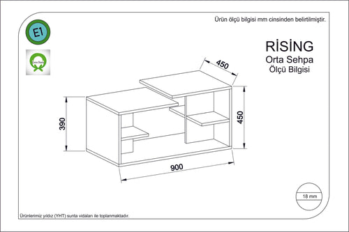 Tavolino da caffè Rising Noce (1)