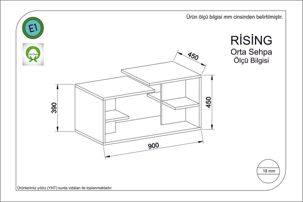 Tavolino da caffè Rising Noce (1)