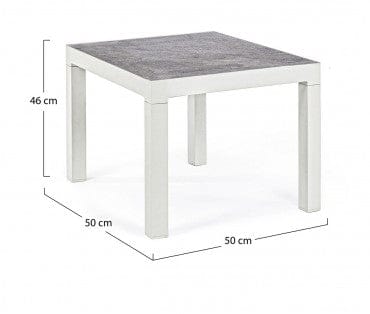 Bizzotto Tavolino da giardino Kledi Bianco