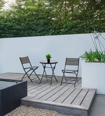 Bizzotto Tavolino da giardino pieghevole Martinez Antracite