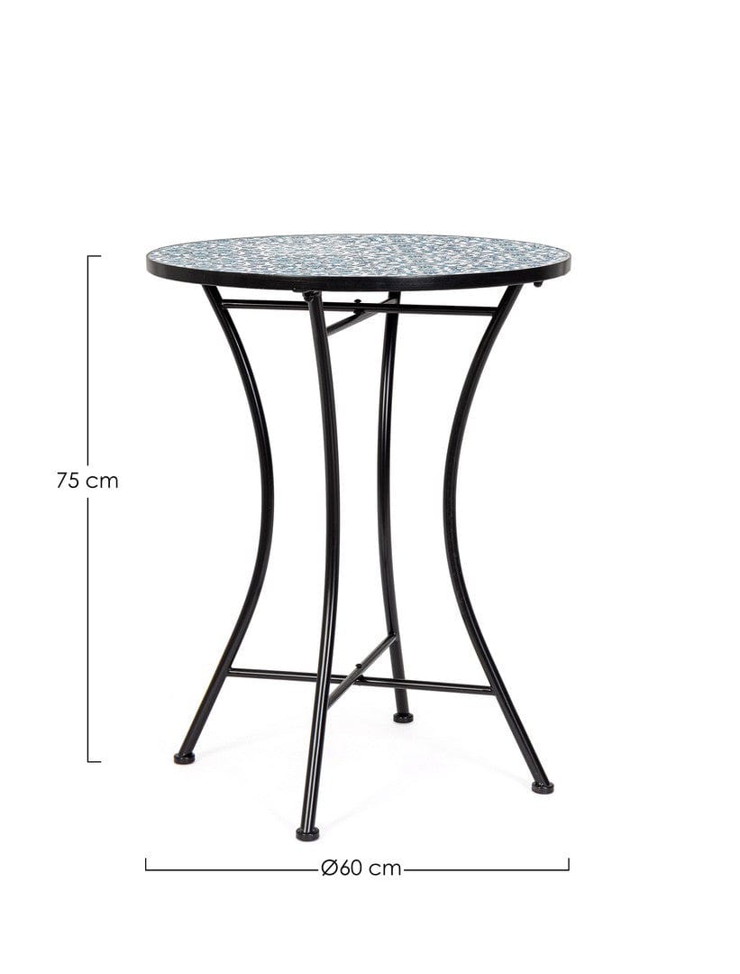 Bizzotto Tavolino da giardino Samos Round Nero