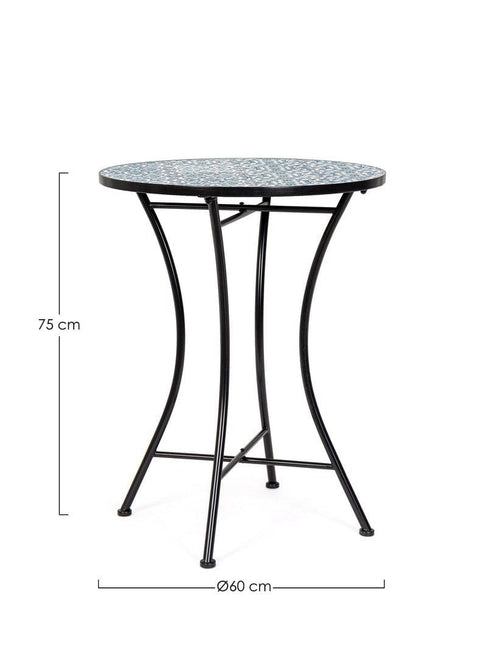 Bizzotto Tavolino da giardino Samos Round Nero