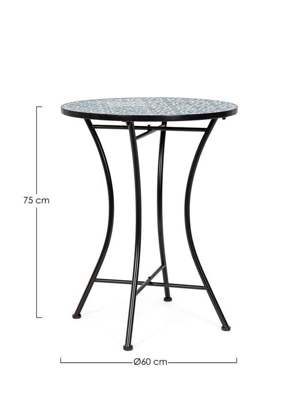 Bizzotto Tavolino da giardino Samos Round Nero