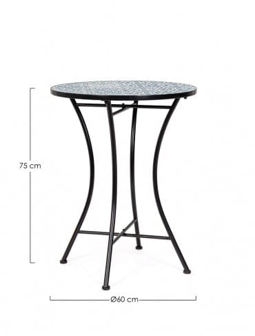 Bizzotto Tavolino da giardino Samos Round Nero
