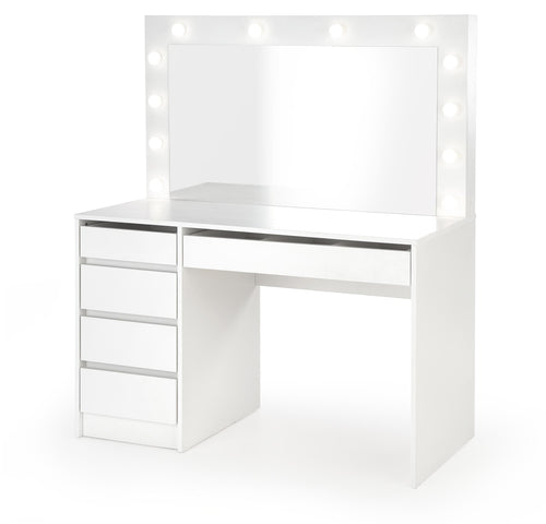 Halmar Tavolino da toeletta con specchio Hollywood XL Bianco