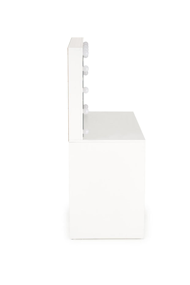Halmar Tavolino da toeletta con specchio Hollywood XL Bianco