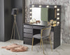 Halmar Tavolino da toeletta con specchio Hollywood XL Nero