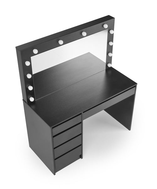 Halmar Tavolino da toeletta con specchio Hollywood XL Nero