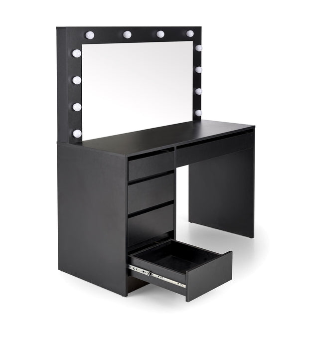 Halmar Tavolino da toeletta con specchio Hollywood XL Nero