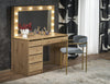 Halmar Tavolino da toeletta con specchio Hollywood XL Quercia